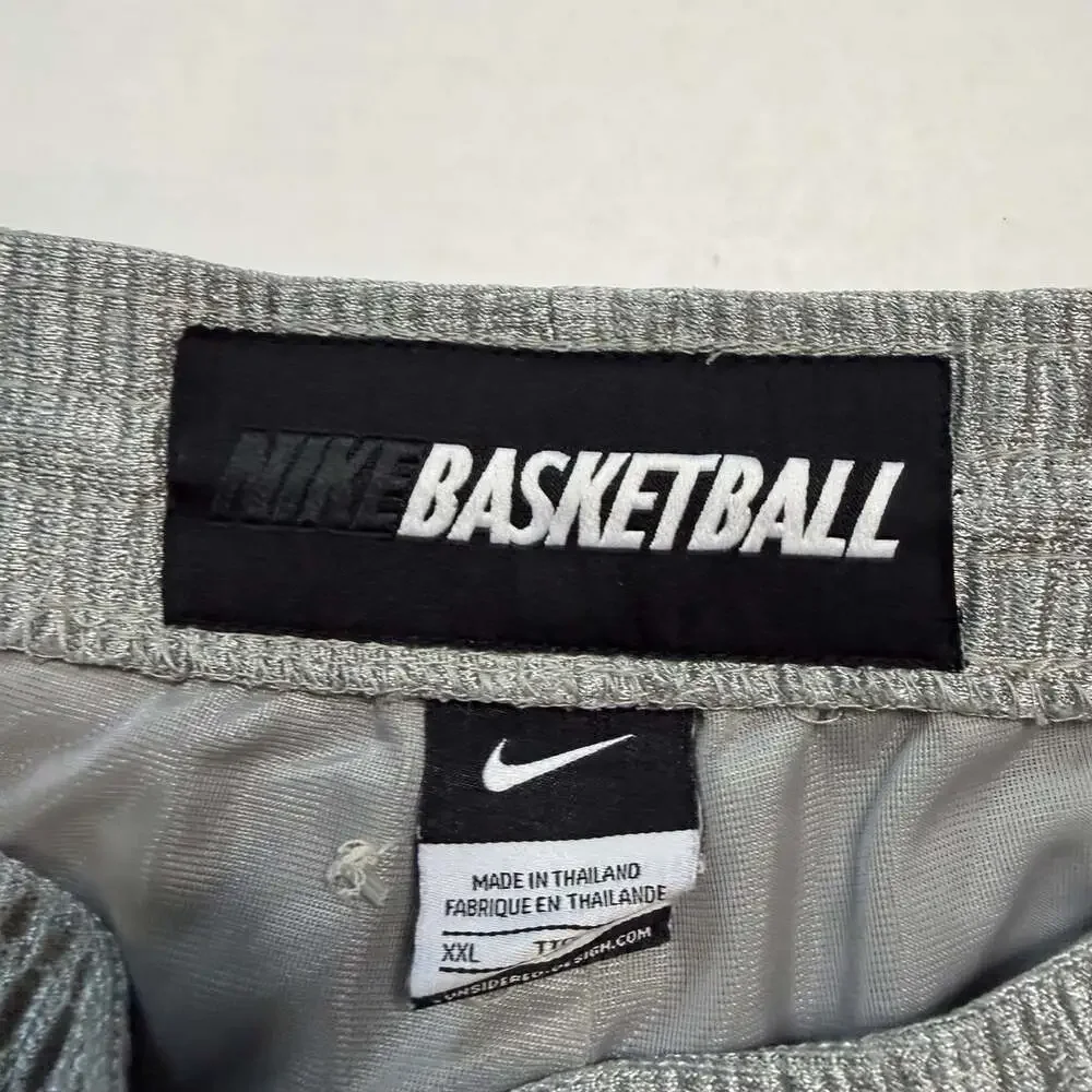 Vintage Nike Basketball Shorts Silver Dazzle Shiny Mens XXL Y2K Baggy